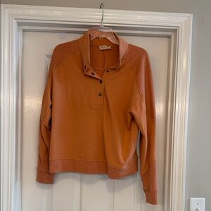 Doe & Rae Snap Button Pullover Top Rust Orange Women’s Medium